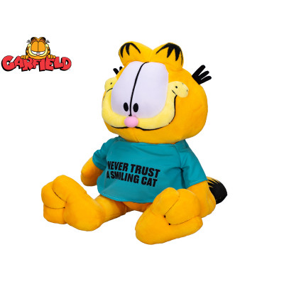 Plyšový Garfield sedící - Never trust a smiling cat 28 cm