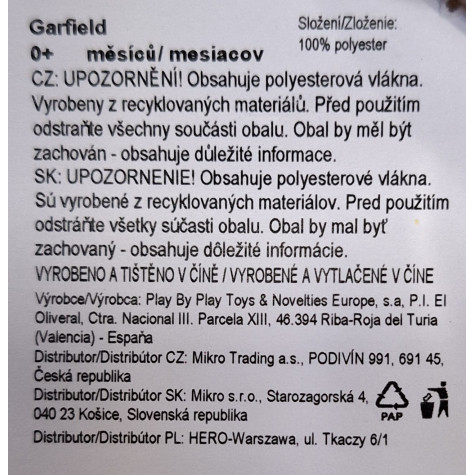 Plyšový Garfield sedící - Never trust a smiling cat 28 cm ~ 2