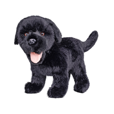 Plyšový Labrador černý stojící 23 cm