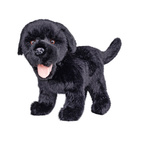 Plyšový Labrador černý stojící 23 cm ~ 1