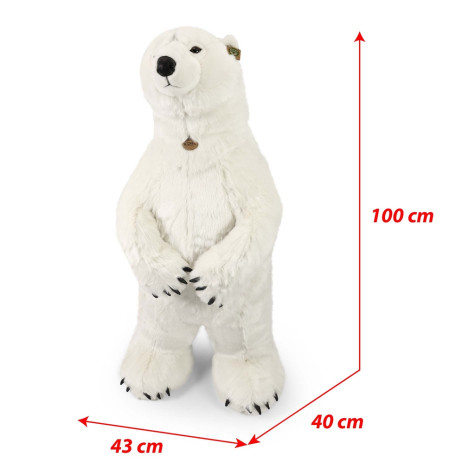 Rappa Plyšový medvěd lední 100 cm ECO-FRIENDLY ~ 5