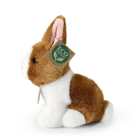 Rappa Plyšový králík bílo-hnědý sedící 16 cm ECO-FRIENDLY ~ 3
