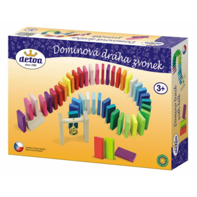 Detoa Dominová dráha se zvonečkem dřevo 95ks