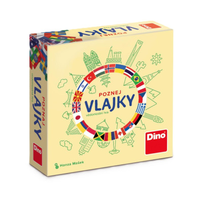 Dino Poznej vlajky cestovní hra