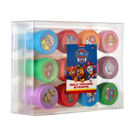 Razítka samobarvící 12ks plast Paw Patrol/Tlapková patrola v blistru ~ 2