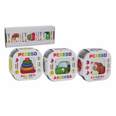 Hmaťák Pexeso 3ks - Abeceda, Zvířátka, Pro děti