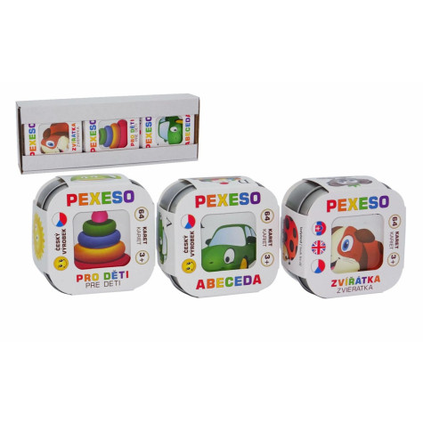 Hmaťák Pexeso 3ks - Abeceda, Zvířátka, Pro děti ~ 1