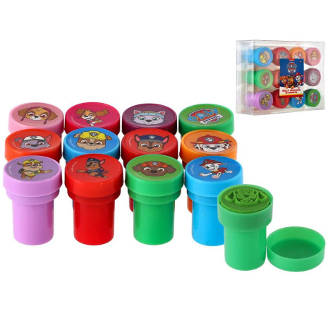 Razítka samobarvící 12ks plast Paw Patrol/Tlapková patrola v blistru ~ 1
