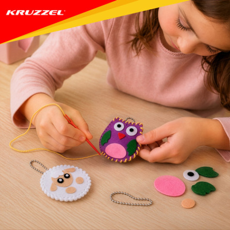 DIY sada vyšívání vlastní klíčenky 12 ks Kruzzel 28131 ~ 2