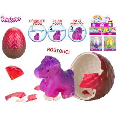 Unicorn vejce Jednorožec líhnoucí a rostoucí s diamantem