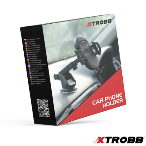 Držák na telefon do auta s přísavkou černý Xtrobb 28476 ~ 9