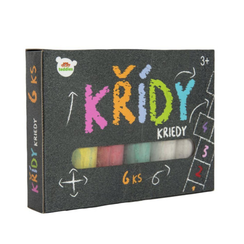 Teddies Křídy barevné chodníkové 6ks ~ 1