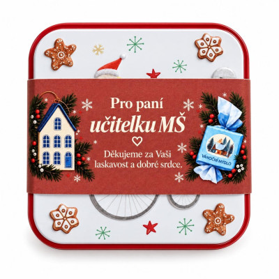 Vánoční plechový box XS - Pro paní učitelku MŠ