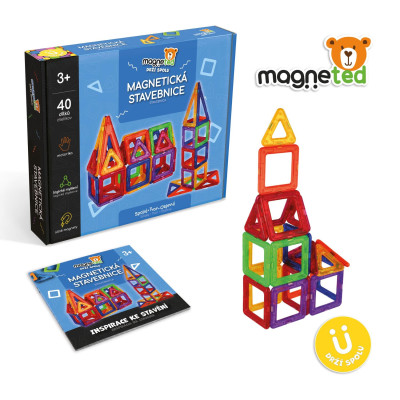 Magneted Magnetická stavebnice 40 dílků