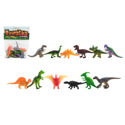Teddies Mini zvířátka Dinosauři 12ks v sáčku