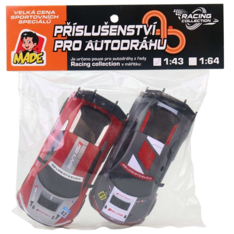 MaDe Náhradní autíčka Audi k autodráze 2 ks červené/černé 2 ks 1:43 ~ 4