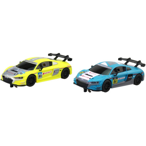 MaDe Náhradní autíčka Audi k autodráze 2 ks žluté/modré 1:43 ~ 2