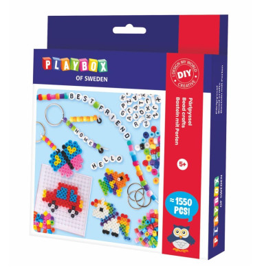 Playbox Sada zažehlovací korálky, náramky a přívěsky 1550 ks