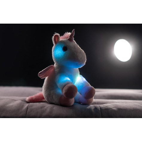Teddies Svítící plyšový Snílek 38 cm Jednorožec s křídly ~ 7