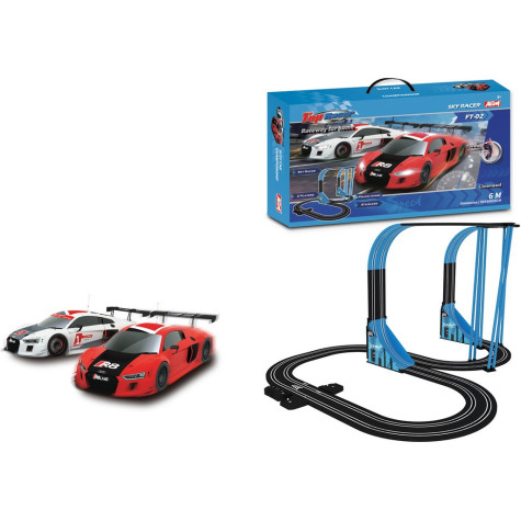 MaDe Autodráha 600 cm se 2 lopingy, 2 závodní auta, Turbo ovladače ~ 1