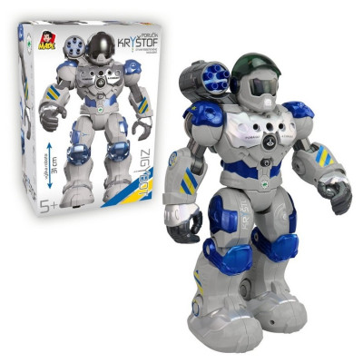 MaDe Zigybot Policejní robot Kryštof na ovládání, 31 cm, česky mluvící