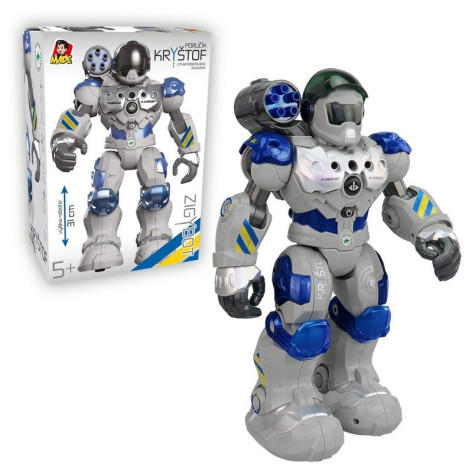 MaDe Zigybot Policejní robot Kryštof na ovládání, 31 cm, česky mluvící ~ 1