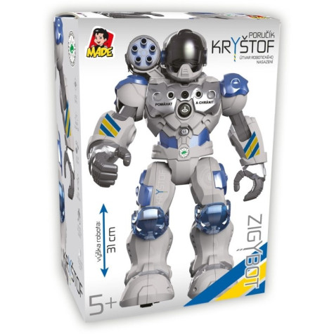 MaDe Zigybot Policejní robot Kryštof na ovládání, 31 cm, česky mluvící ~ 3
