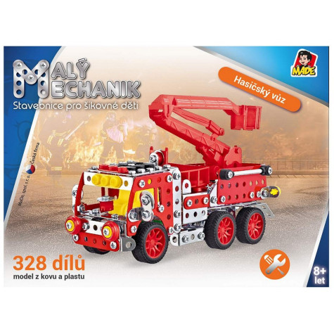 MaDe Malý mechanik - Hasičské auto s plošinou 327 ks ~ 3