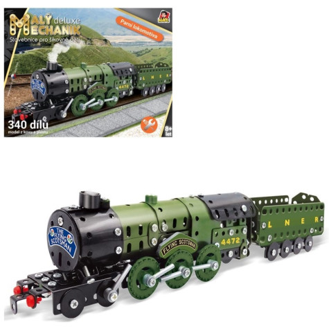 MaDe Malý mechanik - Parní lokomotiva s uhlákem 340 ks ~ 1