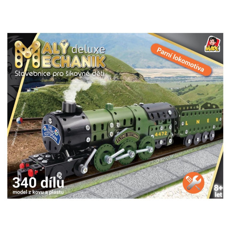 MaDe Malý mechanik - Parní lokomotiva s uhlákem 340 ks ~ 3