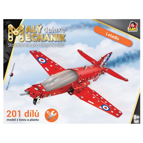 MaDe Malý mechanik - Letadlo červené 201 ks ~ 3