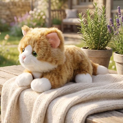 Rappa Plyšová kočka rezavá 22 cm ECO-FRIENDLY PLUSH WORLD ~ 5