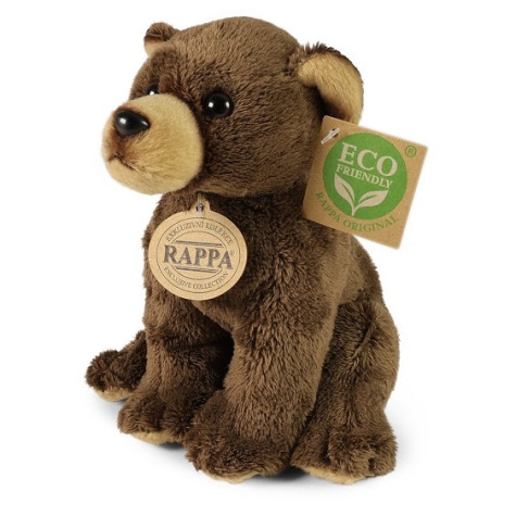 Rappa Plyšový medvěd hnědý sedící 15 cm ECO-FRIENDLY ~ 1