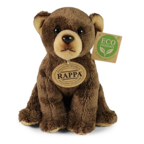 Rappa Plyšový medvěd hnědý sedící 15 cm ECO-FRIENDLY ~ 2