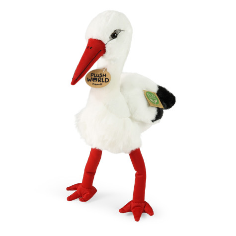 Rappa Plyšový čáp 32 cm ECO-FRIENDLY PLUSH WORLD ~ 1