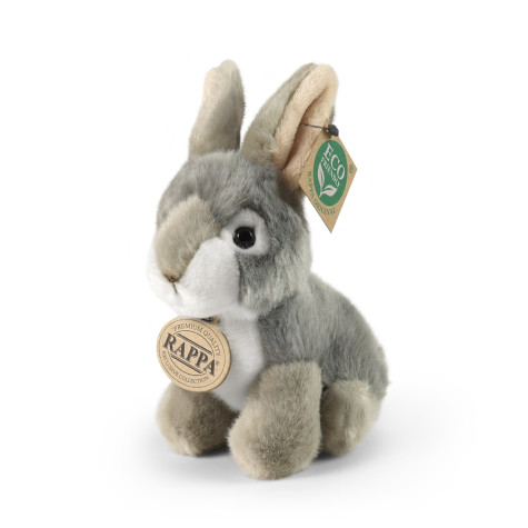 Rappa Plyšový králík šedý sedící16 cm ECO-FRIENDLY ~ 1