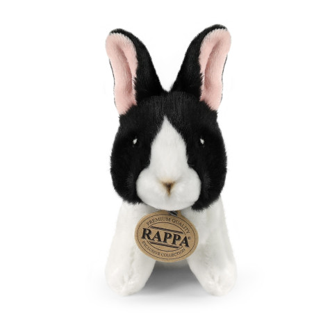 Rappa Plyšový králík bílo-černý sedící 16 cm ECO-FRIENDLY ~ 2