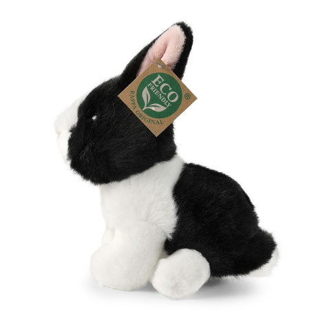 Rappa Plyšový králík bílo-černý sedící 16 cm ECO-FRIENDLY ~ 3