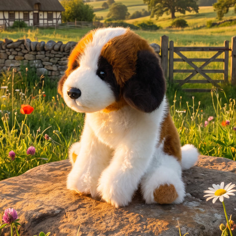 Rappa Plyšový pes bernardýn 20 cm ECO-FRIENDLY PLUSH WORLD ~ 5