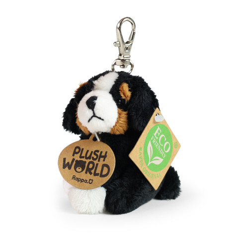 Rappa Plyšová klíčenka pes bernský salašnický 9 cm ECO-FRIENDLY PLUSH WORLD ~ 1