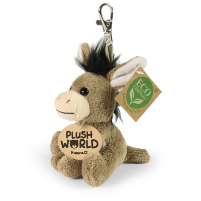 Rappa Plyšová klíčenka osel 9 cm ECO-FRIENDLY PLUSH WORLD
