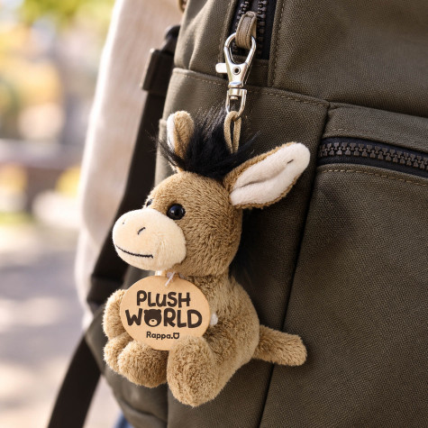 Rappa Plyšová klíčenka osel 9 cm ECO-FRIENDLY PLUSH WORLD ~ 4