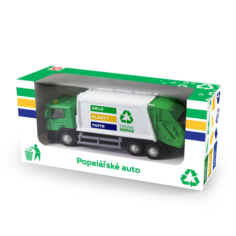 Rappa Popelářské auto kovové s otevírací korbou 15 cm ~ 2