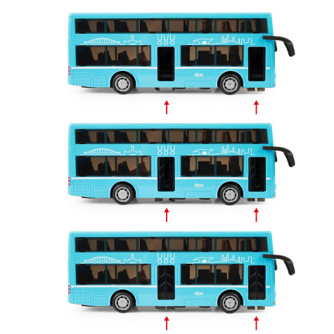 Rappa Dvoupatrový autobus DPO Ostrava modrý 20 cm ~ 4