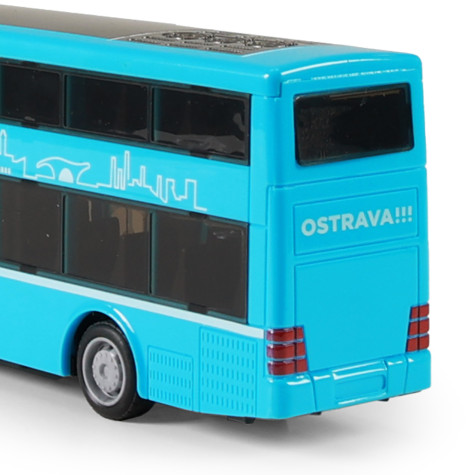 Rappa Dvoupatrový autobus DPO Ostrava modrý 20 cm ~ 7