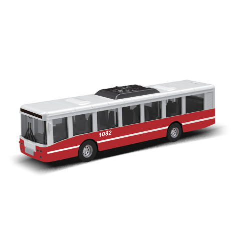 Rappa Autobus MHD červený s otevíracími dveřmi 16 cm ~ 1