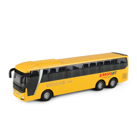 Rappa Autobus RegioJet kovový žlutý 15 cm ~ 3