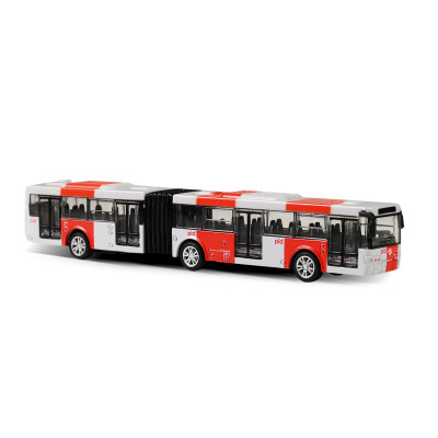 Rappa Kloubový autobus PID Praha kovový červený 18 cm