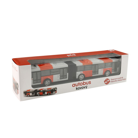 Rappa Kloubový autobus PID Praha kovový červený 18 cm ~ 2