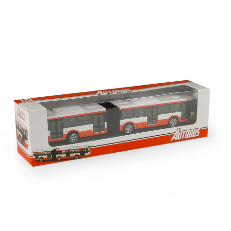 Rappa Kloubový autobus kovový červeno-bílý 18 cm ~ 2